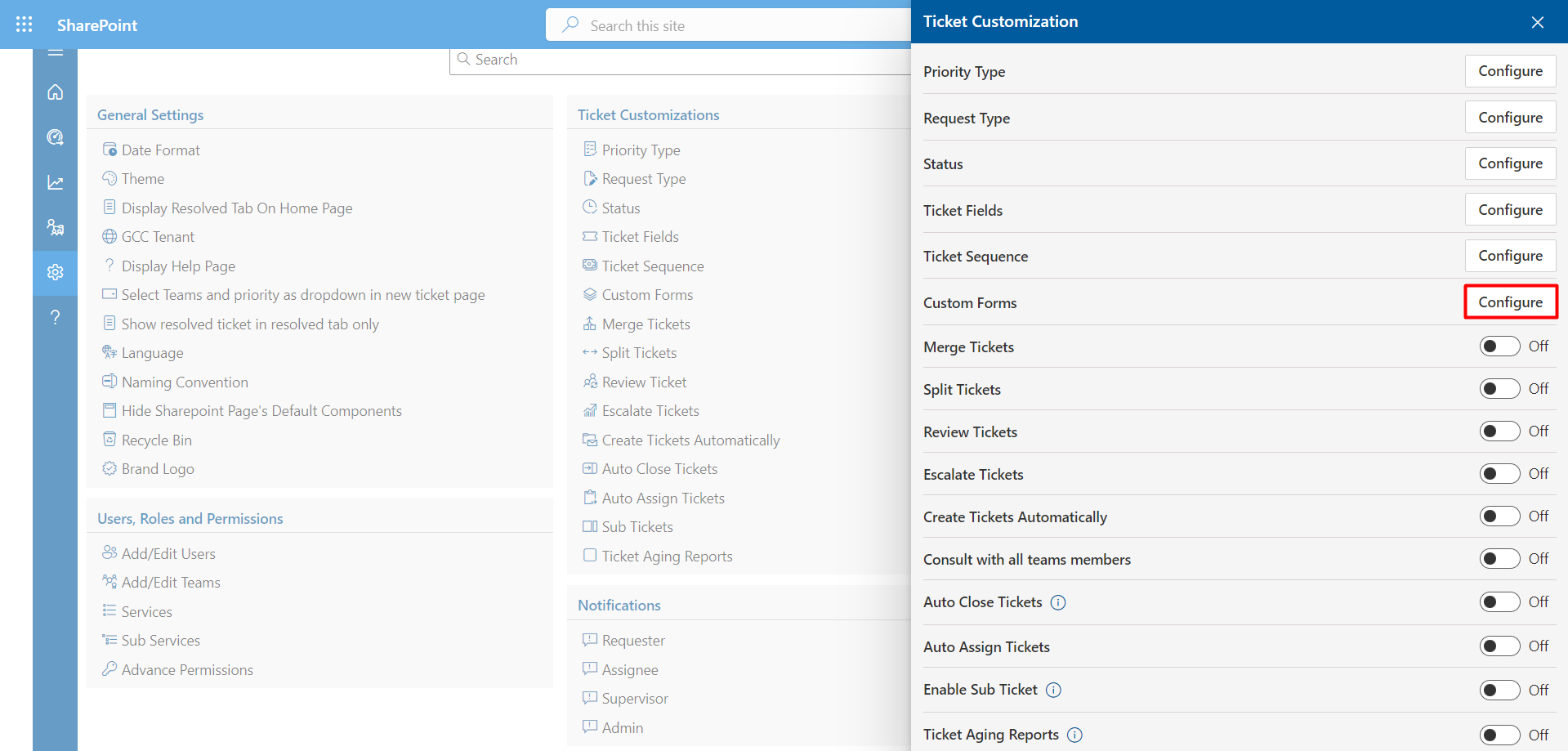 configure form