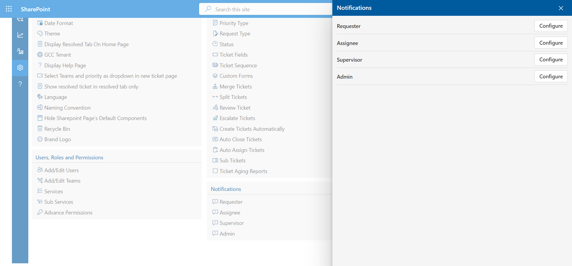 requester configure