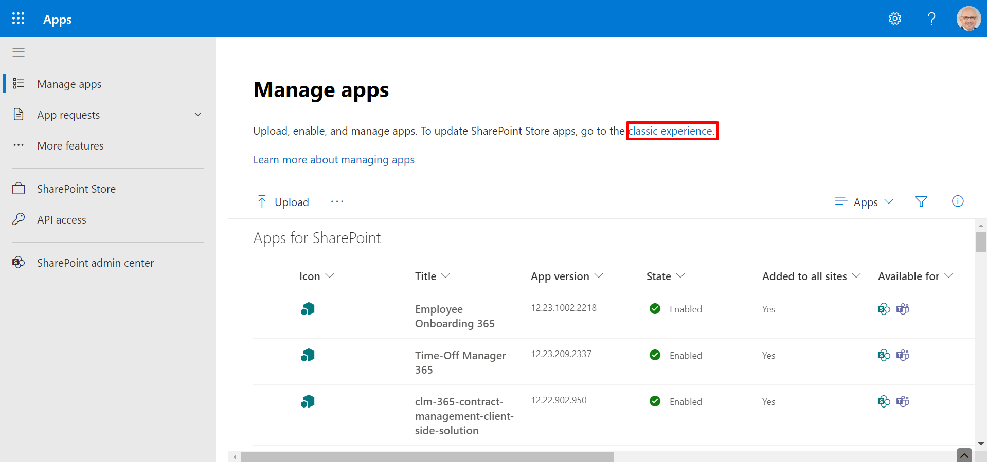 App sharepoint