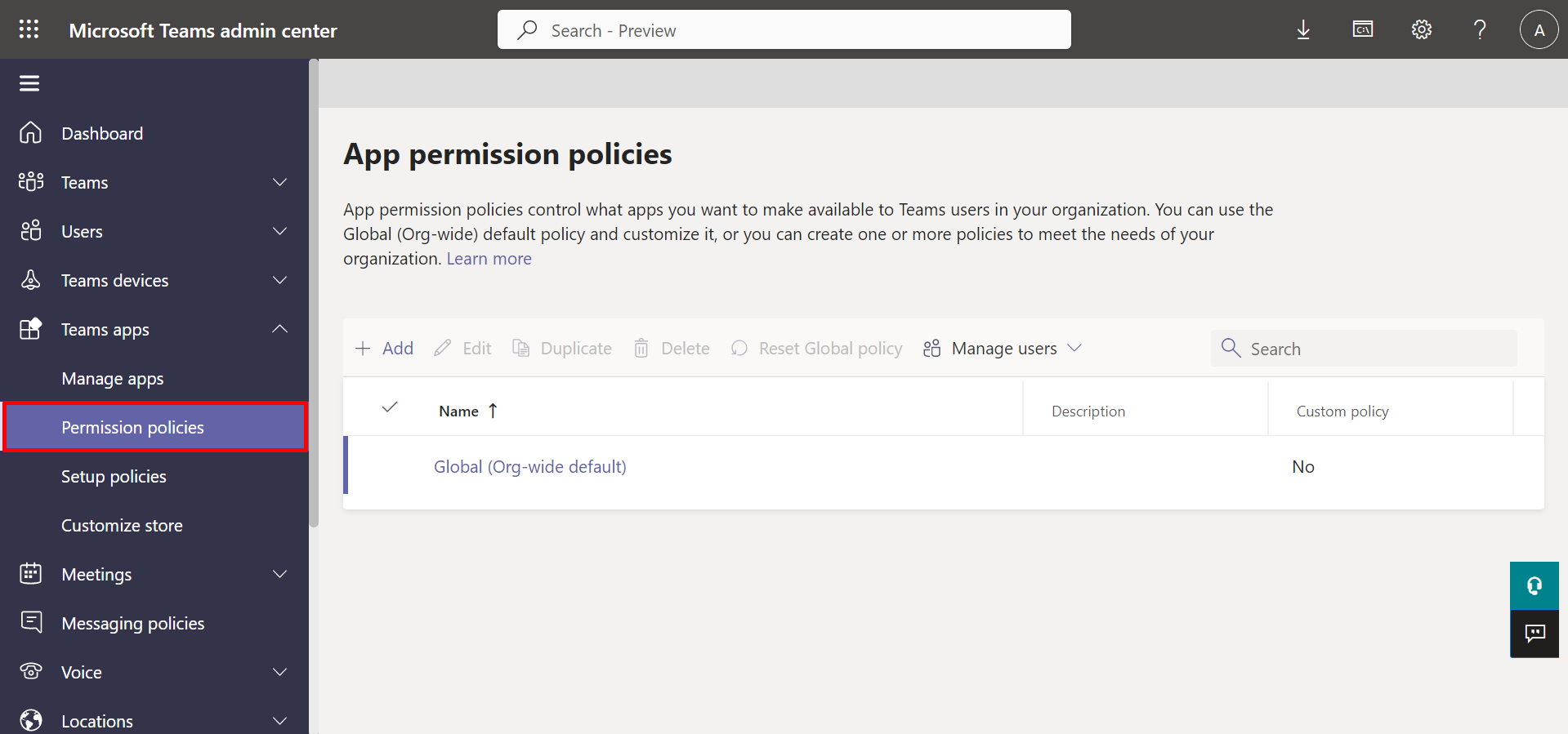 permission policies