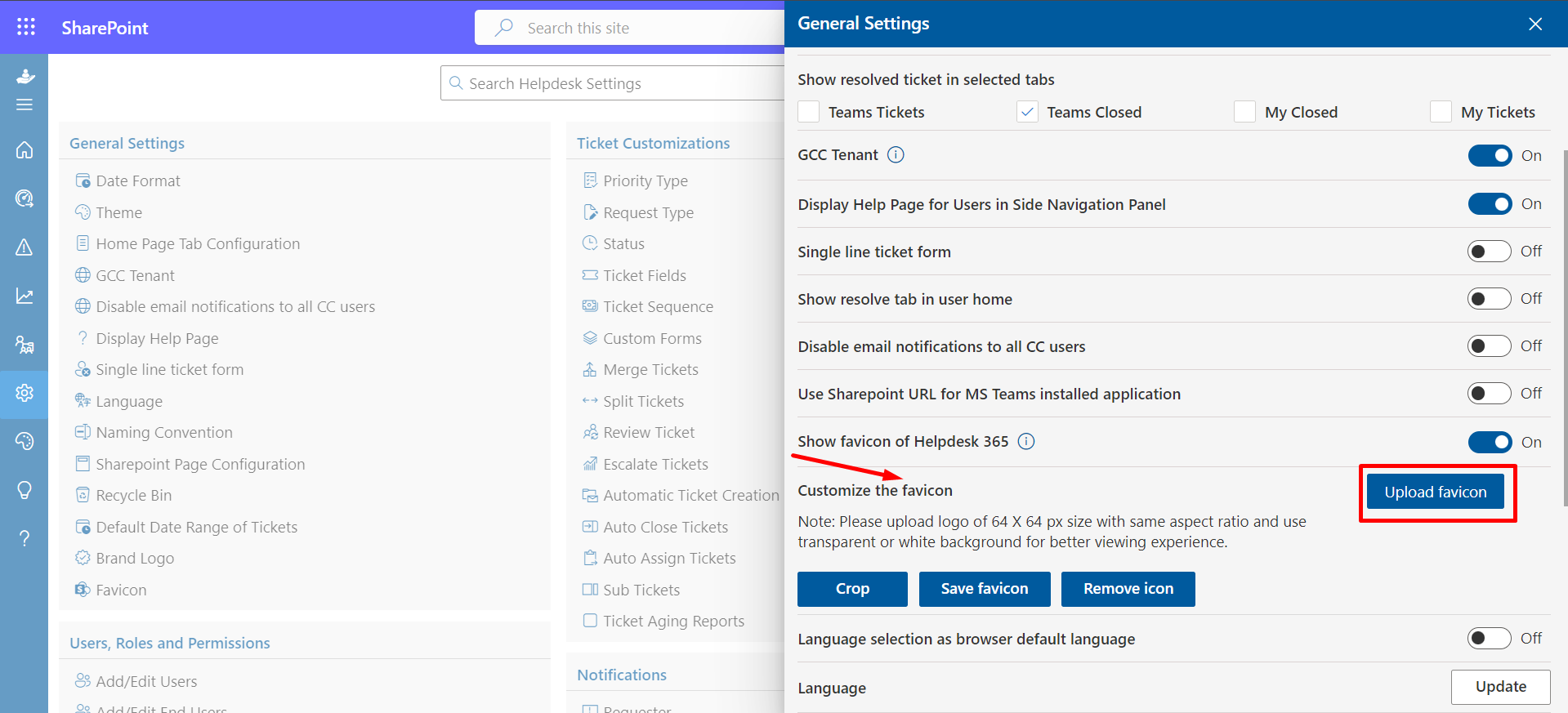 Language selection